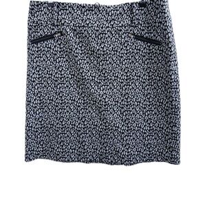 Darjoni Leopard Print Zip Pocket Pencil Skirt in Gray